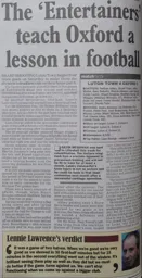 Match Report: Luton Town FC vs Oxford United (25th Sep 1999)