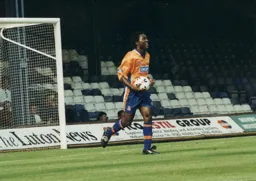 Stuart Douglas retrieves the ball following a Town goal in yet another high scoring win over Oxford