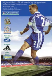 Programme: Wigan Athletic vs Luton Town FC (2nd Oct 1999)