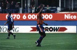 Huge cheers for Stuart Douglas as he nets his first goal of the season