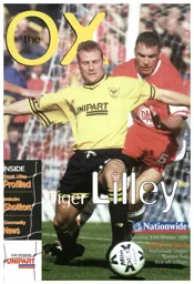 Programme: Oxford United vs Luton Town FC (23rd Oct 1999)