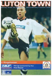 Programme: Luton Town FC vs Kingstonian (30th Oct 1999)