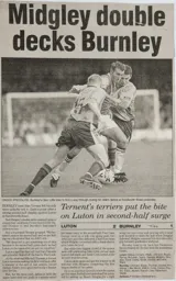 Match Report: Luton Town FC vs Burnley (6th Nov 1999)