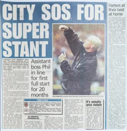 Match Report: Lincoln City vs Luton Town FC (30th Nov 1999)