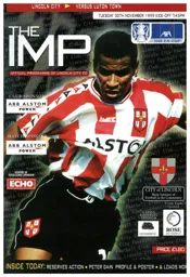 Programme: Lincoln City vs Luton Town FC (30th Nov 1999)