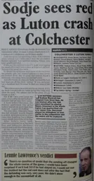 Match Report: Colchester United vs Luton Town FC (17th Dec 1999)