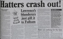 Match Report: Luton Town FC vs Fulham (21st Dec 1999)