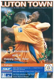 Programme: Luton Town FC vs Fulham (21st Dec 1999)