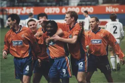 The Town players celebrate as we return to winning ways, our first in 8 games