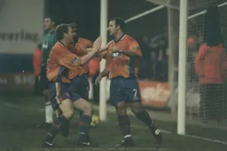 Phil Gray celebrates scoring our second, at least I think he is