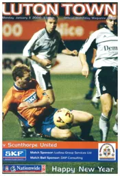 Programme: Luton Town FC vs Scunthorpe United (3rd Jan 2000)