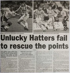 Match Report: Stoke City vs Luton Town FC (8th Jan 2000)