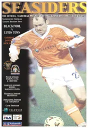 Programme: Blackpool vs Luton Town FC (15th Jan 2000)
