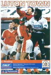 Programme: Luton Town FC vs Reading (22nd Jan 2000)