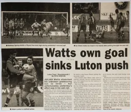 Match Report: Luton Town FC vs Bournemouth (5th Feb 2000)