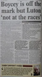 Match Report: Luton Town FC vs Bournemouth (5th Feb 2000)