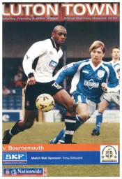 Programme: Luton Town FC vs Bournemouth (5th Feb 2000)