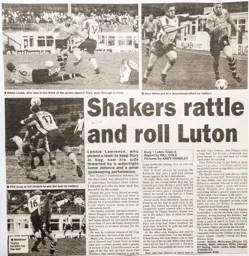 Match Report: Bury vs Luton Town FC (12th Feb 2000)