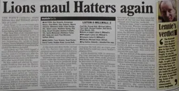 Match Report: Luton Town FC vs Millwall (11th Mar 2000)
