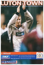 Programme: Luton Town FC vs Millwall (11th Mar 2000)