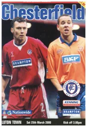 Programme: Chesterfield vs Luton Town FC (25th Mar 2000)