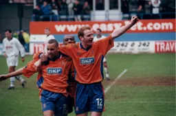 Doherty, George and Boyce peel away in delight