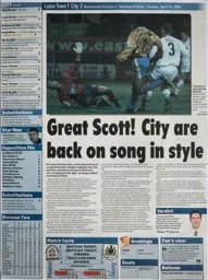 Match Report: Luton Town FC vs Bristol City (18th Apr 2000)