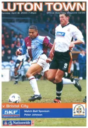 Programme: Luton Town FC vs Bristol City (18th Apr 2000)