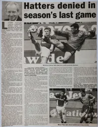 Match Report: Luton Town FC vs Oldham Athletic (6th May 2000)