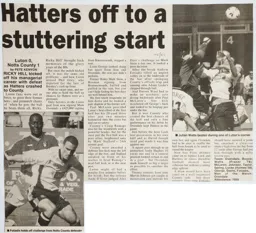 Match Report: Luton Town FC vs Notts County (12th Aug 2000)