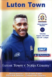 Programme: Luton Town FC vs Notts County (12th Aug 2000)