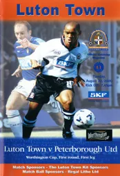 Programme: Luton Town FC vs Peterborough United (22nd Aug 2000)