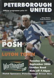 Programme: Peterborough United vs Luton Town FC (5th Sep 2000)
