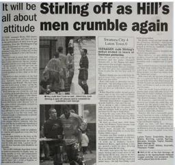 Match Report: Swansea City vs Luton Town FC (16th Sep 2000)