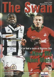 Programme: Swansea City vs Luton Town FC (16th Sep 2000)