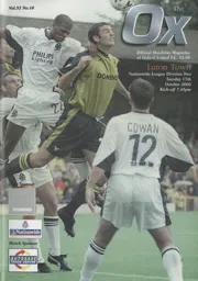 Programme: Oxford United vs Luton Town FC (17th Oct 2000)