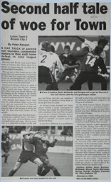 Match Report: Luton Town FC vs Bristol City (11th Nov 2000)