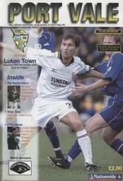 Programme: Port Vale vs Luton Town FC (25th Nov 2000)
