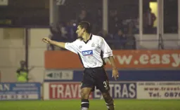 Lee Nogan has just scored Town`s first goal