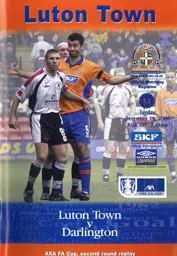 Programme: Luton Town FC vs Darlington (19th Dec 2000)