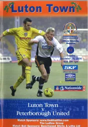 Programme: Luton Town FC vs Peterborough United (26th Dec 2000)