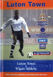 Programme: Luton Town FC vs Wigan Athletic (30th Dec 2000)