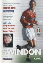 Programme: Swindon Town vs Luton Town FC (24th Feb 2001)