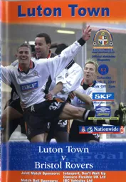 Programme: Luton Town FC vs Bristol Rovers (3rd Mar 2001)