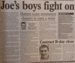 Match Report: Luton Town FC vs Reading (3rd Apr 2001)