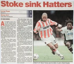 Match Report: Luton Town FC vs Stoke City (7th Apr 2001)