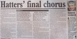 Match Report: Luton Town FC vs Stoke City (7th Apr 2001)