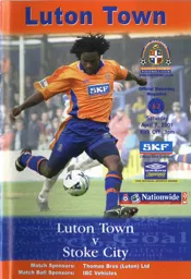 Programme: Luton Town FC vs Stoke City (7th Apr 2001)