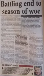 Match Report: Luton Town FC vs Port Vale (5th May 2001)