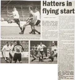 Match Report: Carlisle United vs Luton Town FC (11th Aug 2001)